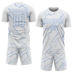 Jersey Soccer Lightning Uniform Custom White Sports Light Blue Sublimation Jersey Soccer Lightning Uniform Custom White Sports Light Blue Sublimation