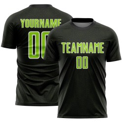 Sports Geometric Jersey Neon Shape Green-White Custom Soccer Uniform Sublimation Black